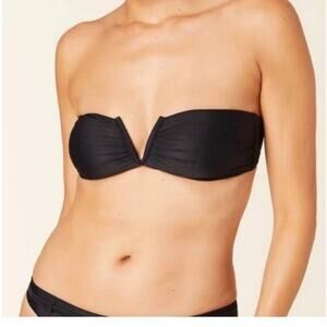 Andie Swimwear The Scala Top Black Size Small NWT